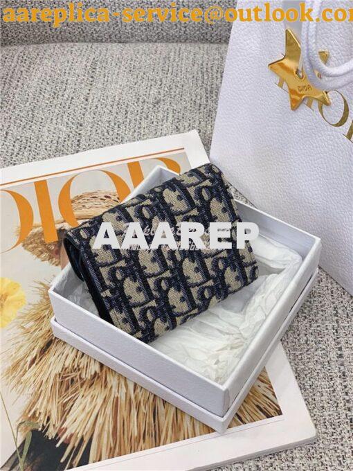 Replica Dior Saddle Lotus Wallet Oblique Jacquard S5652 4