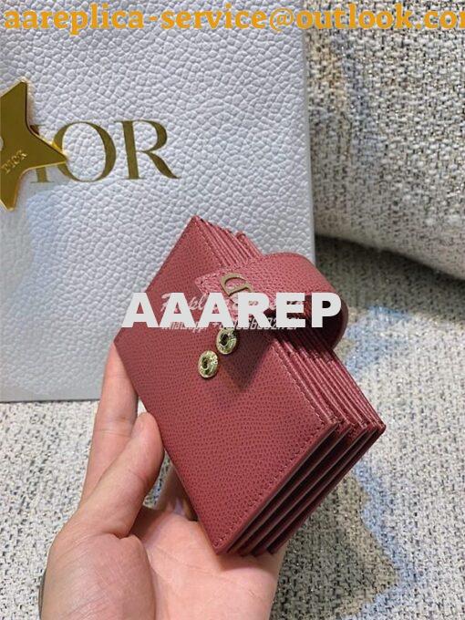 Replica Dior 30 Montaigne 5-Gusset Card Holder Grained Calfskin S2058 7