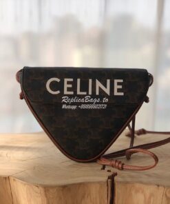 Replica Celine Triangle Bag In Triomphe Canvas 195902