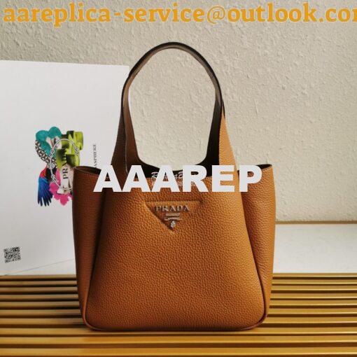 Replica Prada Leather Handbag 1BG335 Brown