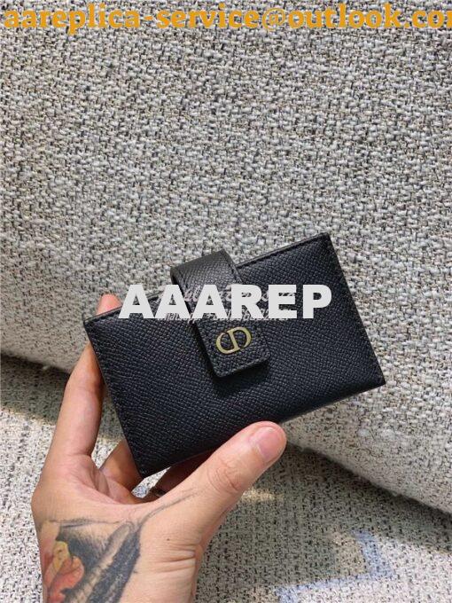 Replica Dior 30 Montaigne 5-Gusset Card Holder Grained Calfskin S2058 3