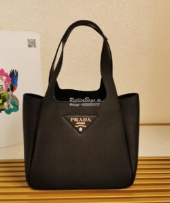 Replica Prada Leather Handbag 1BG335 Black