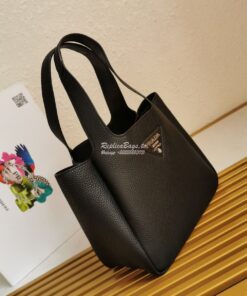 Replica Prada Leather Handbag 1BG335 Black 2