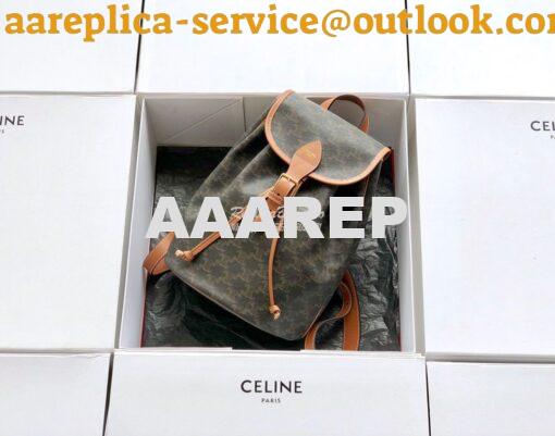 Replica Celine Small Backpack Folco In Triomphe Canvas 192002