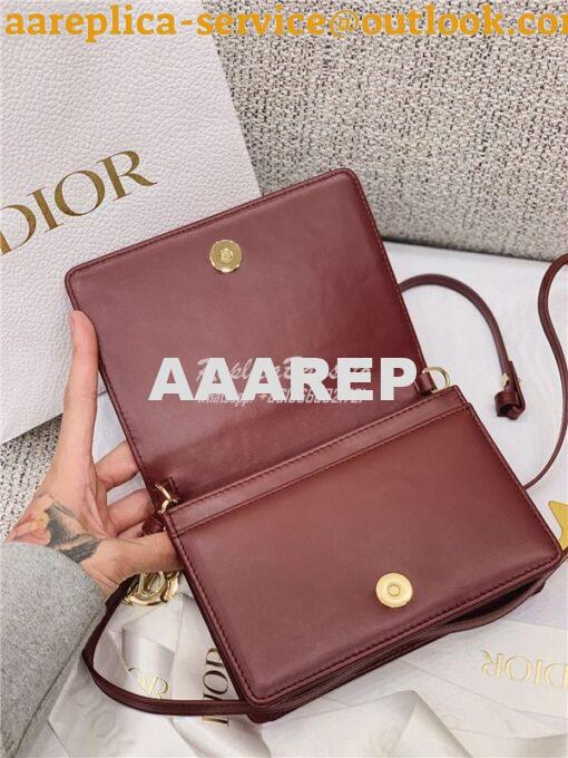 Replica Dior Lady Dior Pouch Lambskin Cannage S0855 Burgundy 7