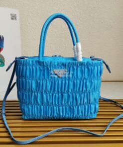 Replica Prada Nylon Tote 1BG321 Periwinkle Blue