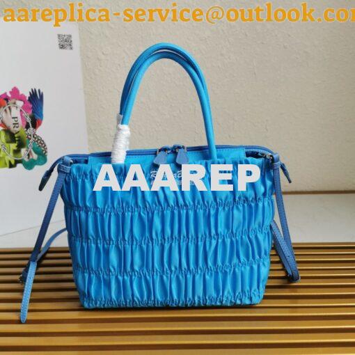 Replica Prada Nylon Tote 1BG321 Periwinkle Blue 4