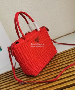 Replica Prada Nylon Tote 1BG321 Red 2