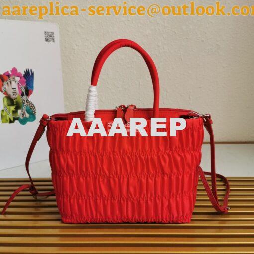 Replica Prada Nylon Tote 1BG321 Red 4