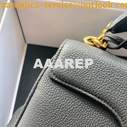 Replica Celine 16 Bag In Grained Calfskin 187373 2 Sizes Black 4