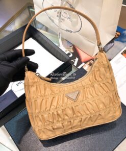 Replica Prada Nylon And Saffiano Leather Mini Bag 1NE204 Nude