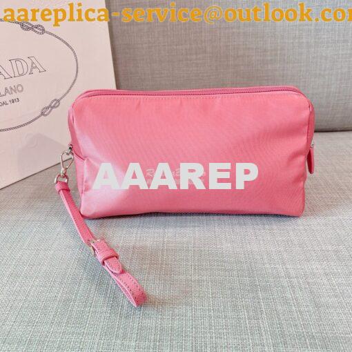 Replica Prada Fabric Cosmetic Pouch 1NE693 Begonia Pink 6