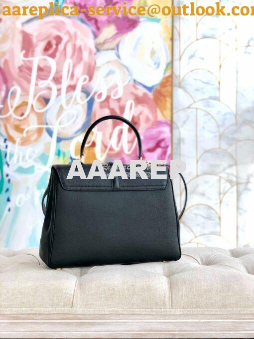 Replica Celine 16 Bag In Grained Calfskin 187373 2 Sizes Black 11