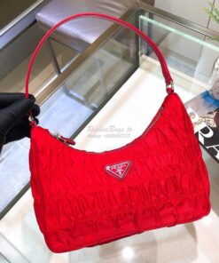 Replica Prada Nylon And Saffiano Leather Mini Bag 1NE204 Red