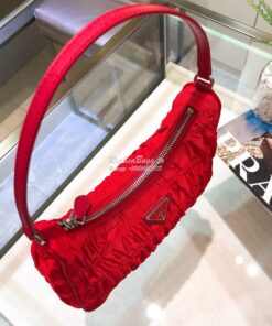 Replica Prada Nylon And Saffiano Leather Mini Bag 1NE204 Red 2