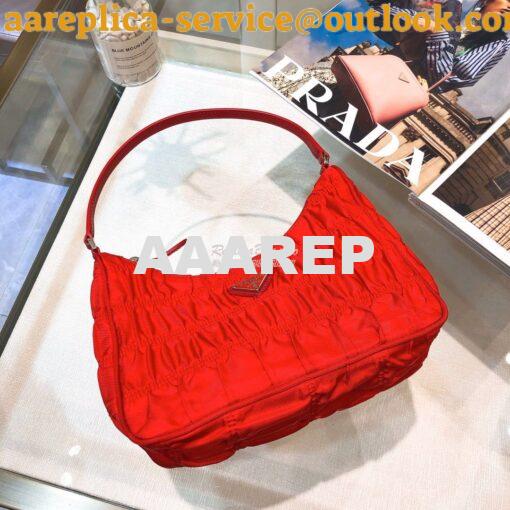 Replica Prada Nylon And Saffiano Leather Mini Bag 1NE204 Red 3