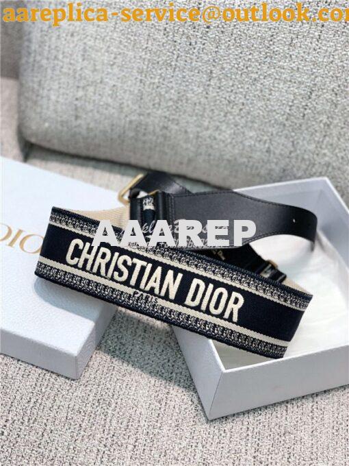 Replica Christian Dior Belt Embroidered Canvas 65 MM B0001