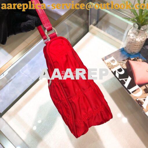 Replica Prada Nylon And Saffiano Leather Mini Bag 1NE204 Red 4