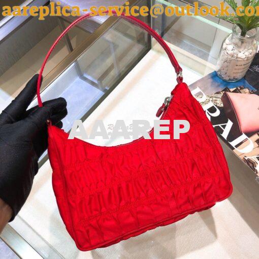 Replica Prada Nylon And Saffiano Leather Mini Bag 1NE204 Red 8