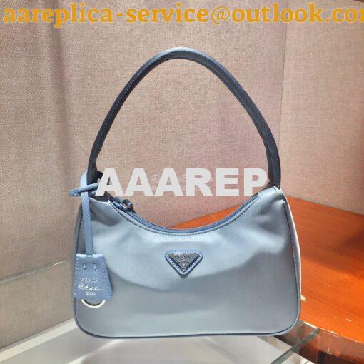 Replica Prada Re-Edition 2000 Nylon Mini-Bag 1NE515 Ash Blue