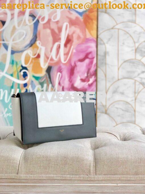 Replica Celine Medium Frame Bag Grey Shiny Smooth Calfskin 180263 2