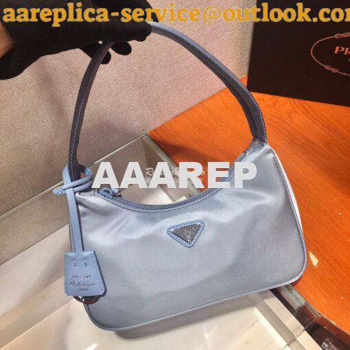 Replica Prada Re-Edition 2000 Nylon Mini-Bag 1NE515 Ash Blue 3