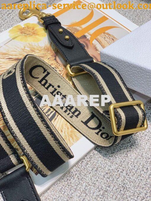 Replica Dior Adjustable Shoulder Strap 25 Black 3