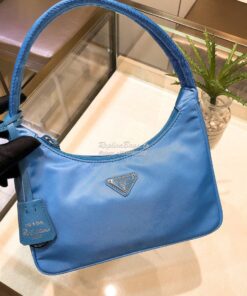 Replica Prada Re-Edition 2000 Nylon Mini-Bag 1NE515 Periwinkle Blue