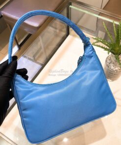 Replica Prada Re-Edition 2000 Nylon Mini-Bag 1NE515 Periwinkle Blue 2