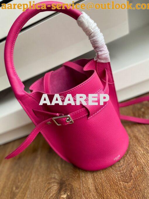 Replica Celine Big Bag Nano Bucket in Supple Grained Calfskin Fuschia 2