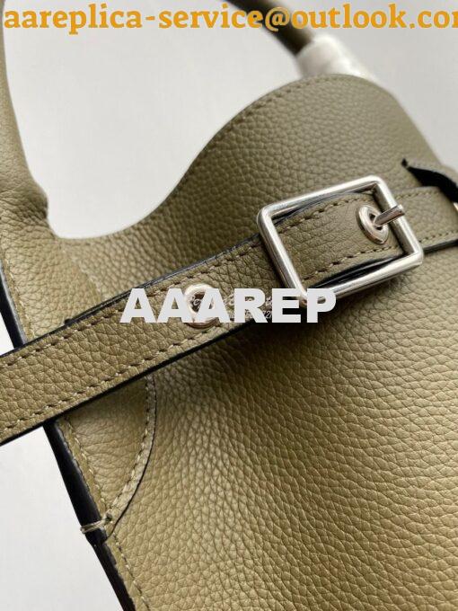 Replica Celine Big Bag Nano Bucket in Supple Grained Calfskin Army Gre 5