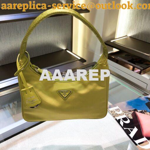 Replica Prada Re-Edition 2000 Nylon Mini-Bag 1NE515 Yellow 3