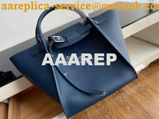 Replica Celine Big Bag In Supple Grained Calfskin 2 Sizes Blue 182863