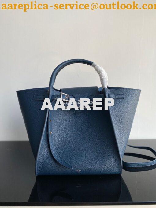 Replica Celine Big Bag In Supple Grained Calfskin 2 Sizes Blue 182863 2