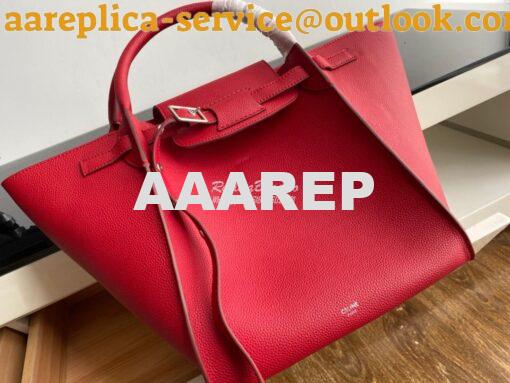 Replica Celine Big Bag In Supple Grained Calfskin 2 Sizes Red 182863