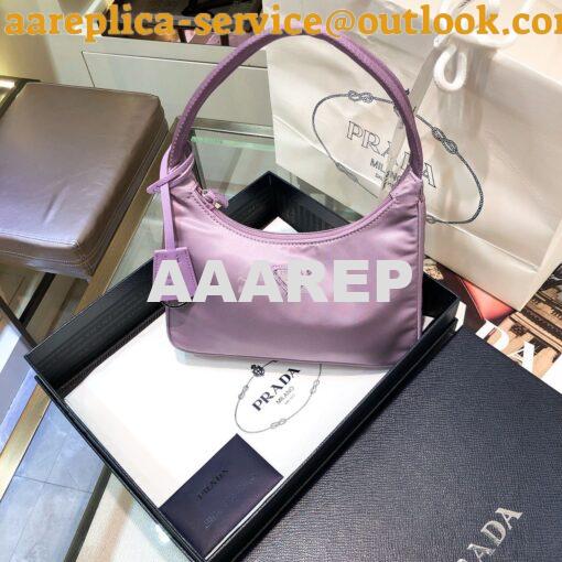 Replica Prada Re-Edition 2000 Nylon Mini-Bag 1NE515 Lavender 2