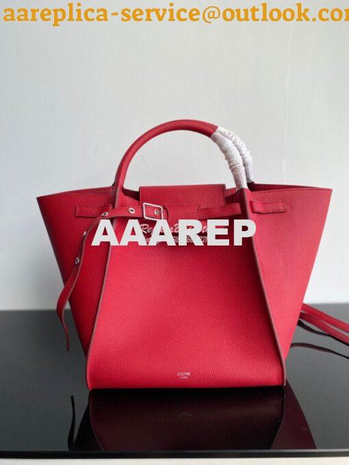 Replica Celine Big Bag In Supple Grained Calfskin 2 Sizes Red 182863 2