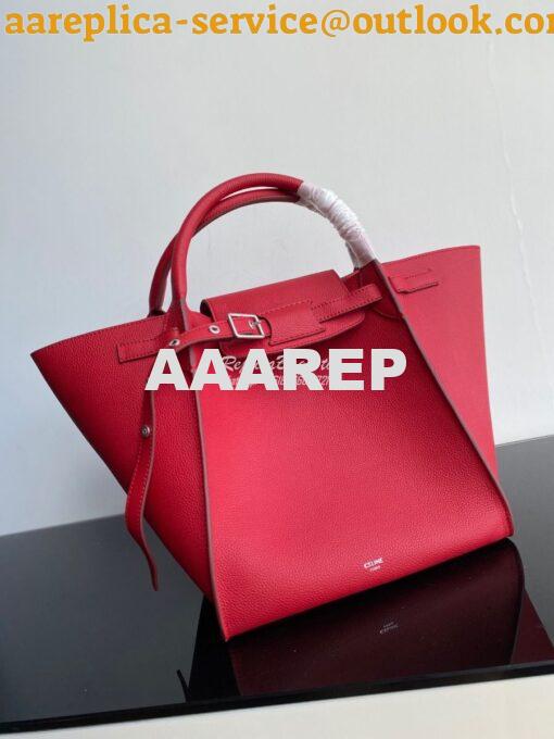 Replica Celine Big Bag In Supple Grained Calfskin 2 Sizes Red 182863 3