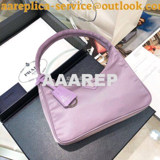 Replica Prada Re-Edition 2000 Nylon Mini-Bag 1NE515 Lavender 3