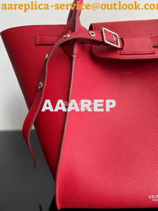 Replica Celine Big Bag In Supple Grained Calfskin 2 Sizes Red 182863 4