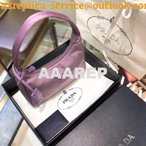 Replica Prada Re-Edition 2000 Nylon Mini-Bag 1NE515 Lavender 5