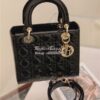 Replica Dior Medium Lady Dior Flap Cover Patent Calfskin Bag M0565 Ash 17