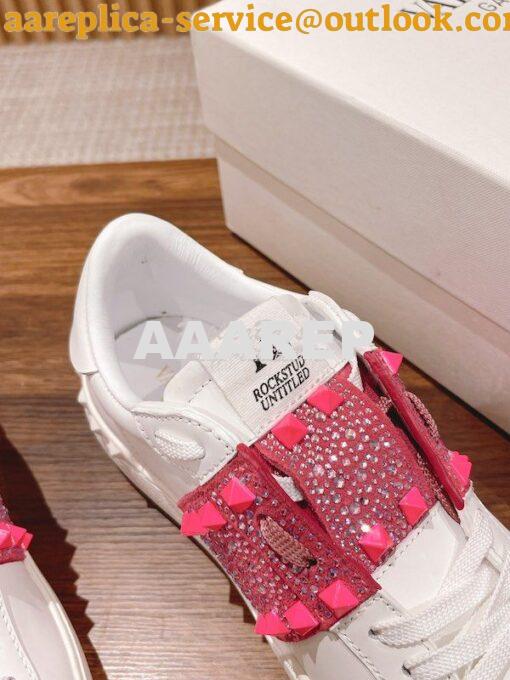 Replica Valentino Open Sneaker In Calfskin Leather with Rocksstuds & C 6