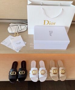 Replica Dior 30 Montaigne Mule Black Calfskin KCQ266