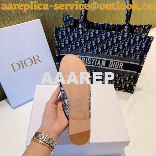 Replica Dior Off Dior Mule Blue Ecru Embroidered with Toile de Jouy Mo 10