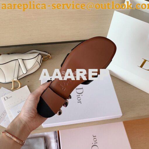 Replica Dior 30 Montaigne Mule Black Calfskin KCQ266 10