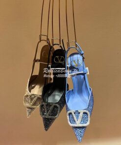 Replica Valentino VLogo Signature embellished pumps 80mm WS0R01N 2