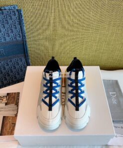 Replica Dior D-Connect Sneaker Technical Fabric Multicolor Neon Blue 2