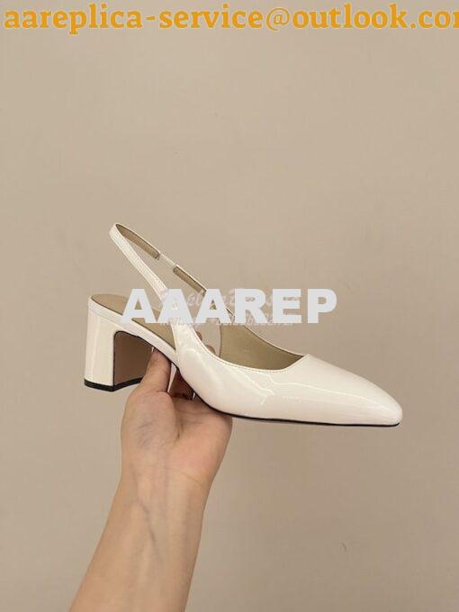 Replica Prada Patent-leather Slingback Pumps 1I173N 7