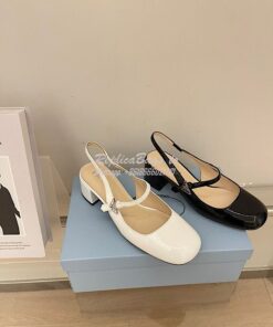 Replica Prada Patent leather slingbacks 1I161N